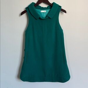 Hoss Intropia 100% Wool Sleeveless Tunic Pinafore 60s Style Dress